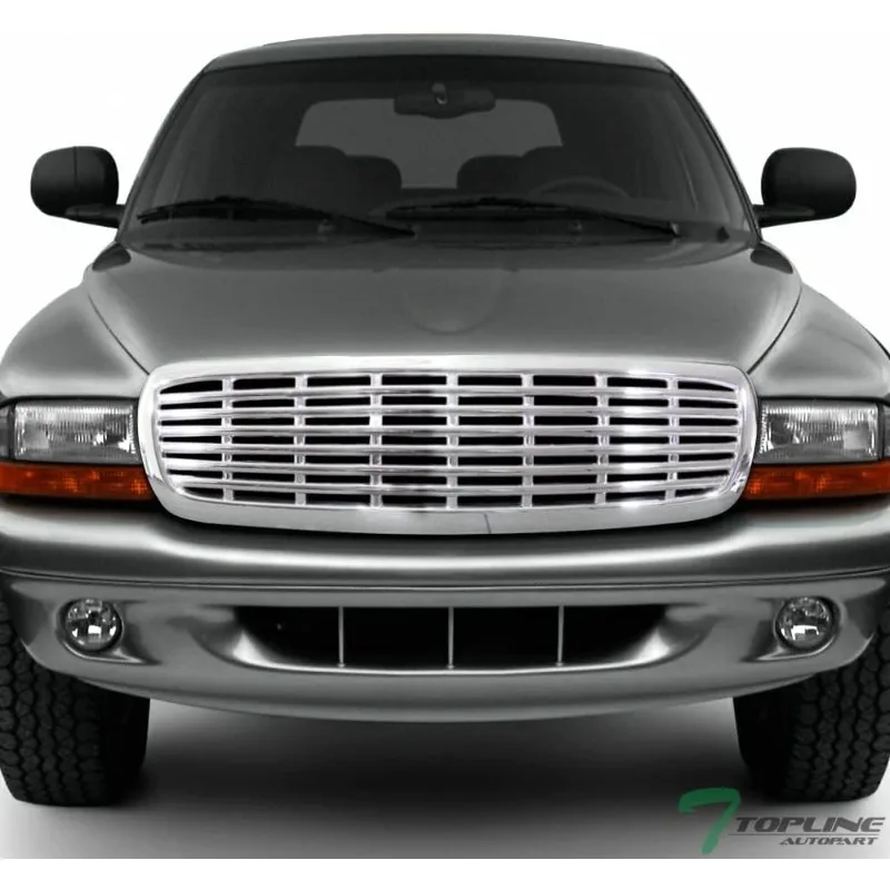 

US Compatible With 1997-2004 Dodge Dakota / 1998-2003 Durango Chrome Horizontal Front Bumper Grill Grille