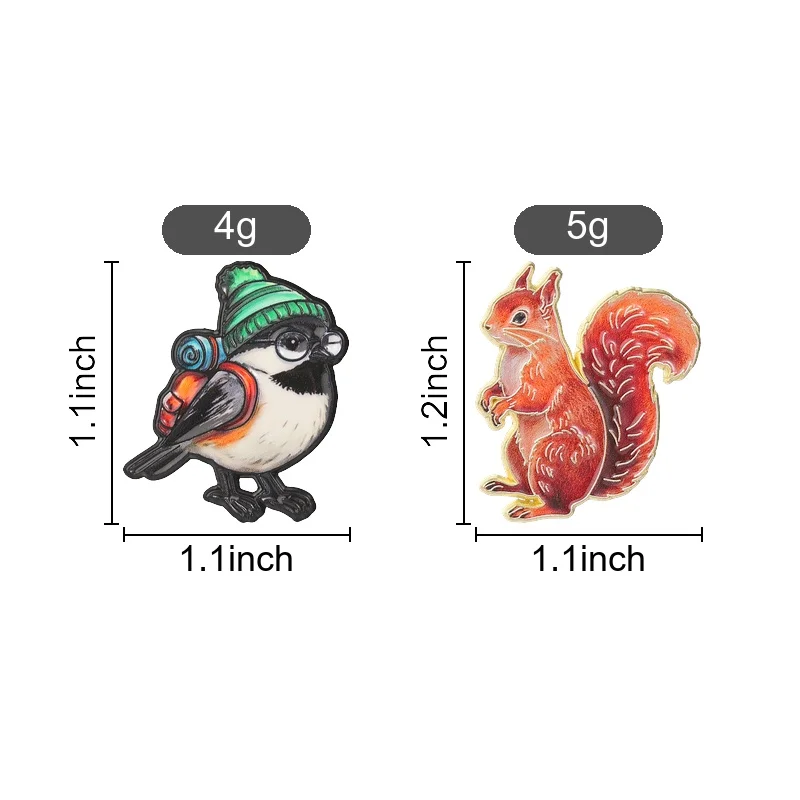 Hiking Chickadee Enamel Pin Cute Outdoor Bird Brooch with Knit Hat Glasses Backpack for Hikers Campers Daily Wear Style