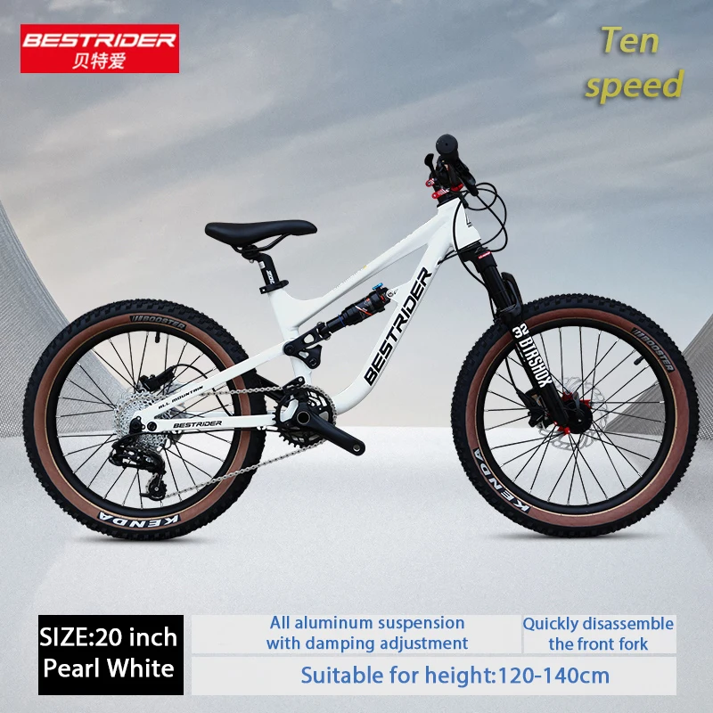 Full Suspension Downhill Bike 20 inch Soft Tail Mountain Bike Hydraulic Disc Brakes Variable Speed Cross Country Bicycle