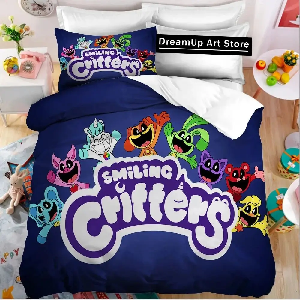 3D Print Smilings Critters Cartoon Fashion Bedding Set Boys Girls Twin Queen Full Size Duvet Cover Pillowcase Bed Adult