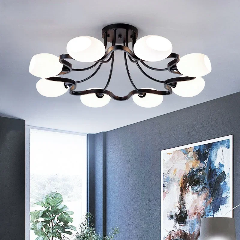 

Modern Led Ceiling Lights Hotel Hall Bedroom Glass Lamp Dining room pendente de teto Fixture Lighting For Wedding deco