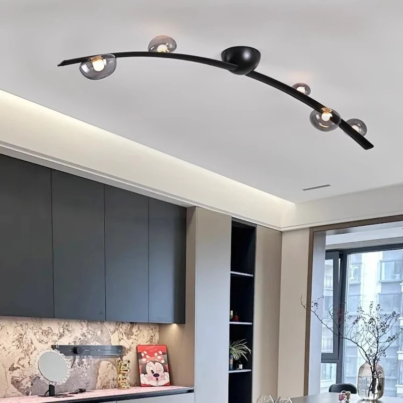 

Retro living room sofa decorative atmosphere ceiling lamp leather bedroom bedside lamp