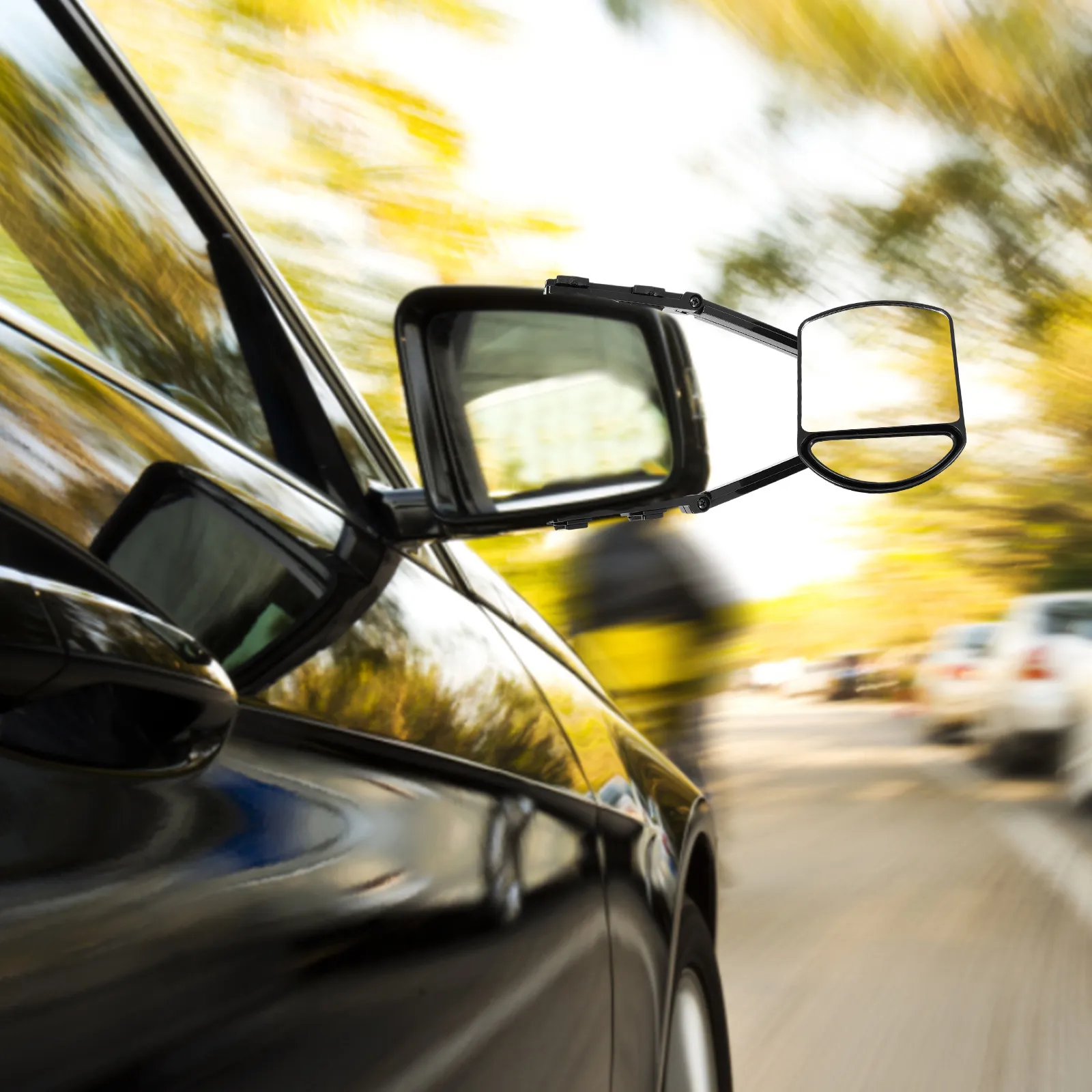 

Car Blind Spot Mirrors Double Side Adjustable Bracket Convex Plane Mirror Car Rearview Extension Mirrors Driving Automobile