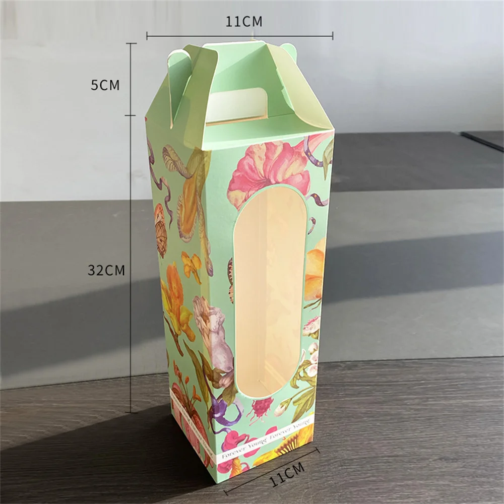 10pcs Paper Flower Tote Bag Gift Bag Valentine's Day Mother's Day Birthday Party Supplies