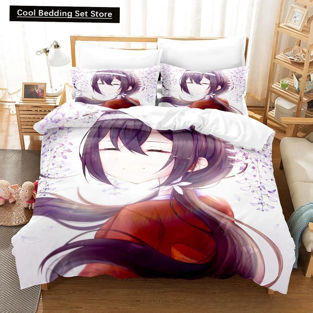 

3D Print Anime Kawaii Girl Kyouka 2/3pcs Bedding Set Single Twin Full Queen King Size Bed Set Adult Kid Bedroom Duvet cover Sets