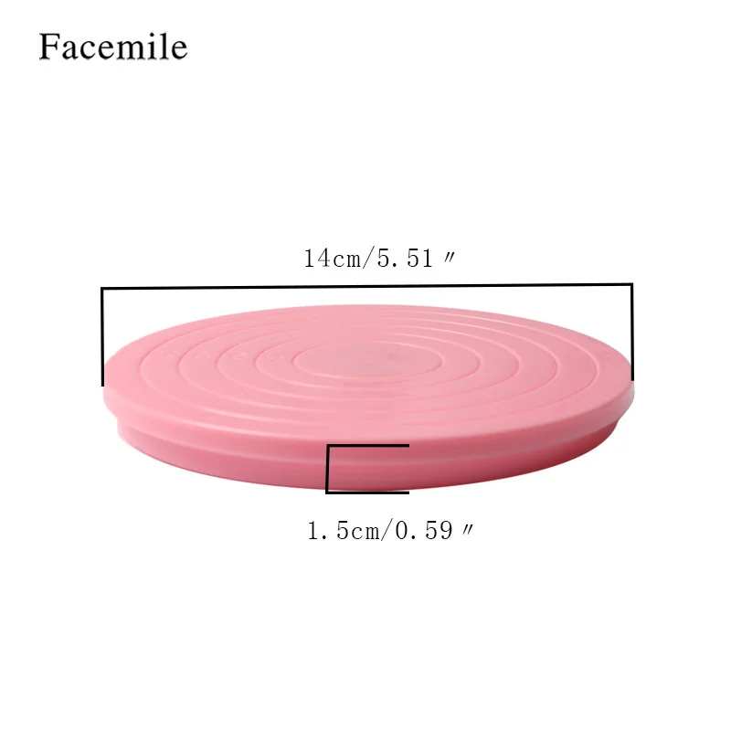 

2Pcs Mini Rotating Cake Decorating Turntable 360 Degree Plastic Cake Spinner for DIY Cakes Cupcakes Home Kitchen Small Bakery