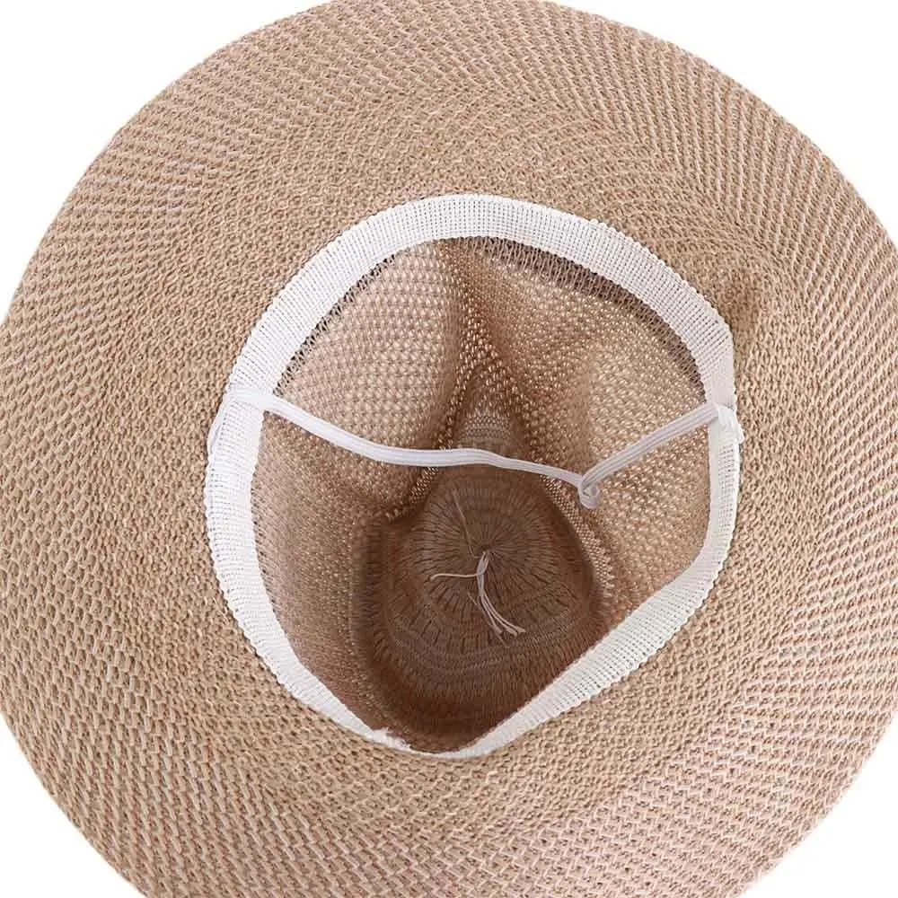 Summer Cool Travel Male Female Bohemia Style Solid Color Panama Hat Old Man Sun Hat Middle-aged Men Straw Hat