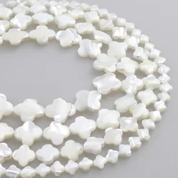 Natural Shell Beads Handmade White Mother Of Pearl Shell Clover Shape Beads 6 8 10 12mm For Diy Bracelet Necklace Jewelry Making