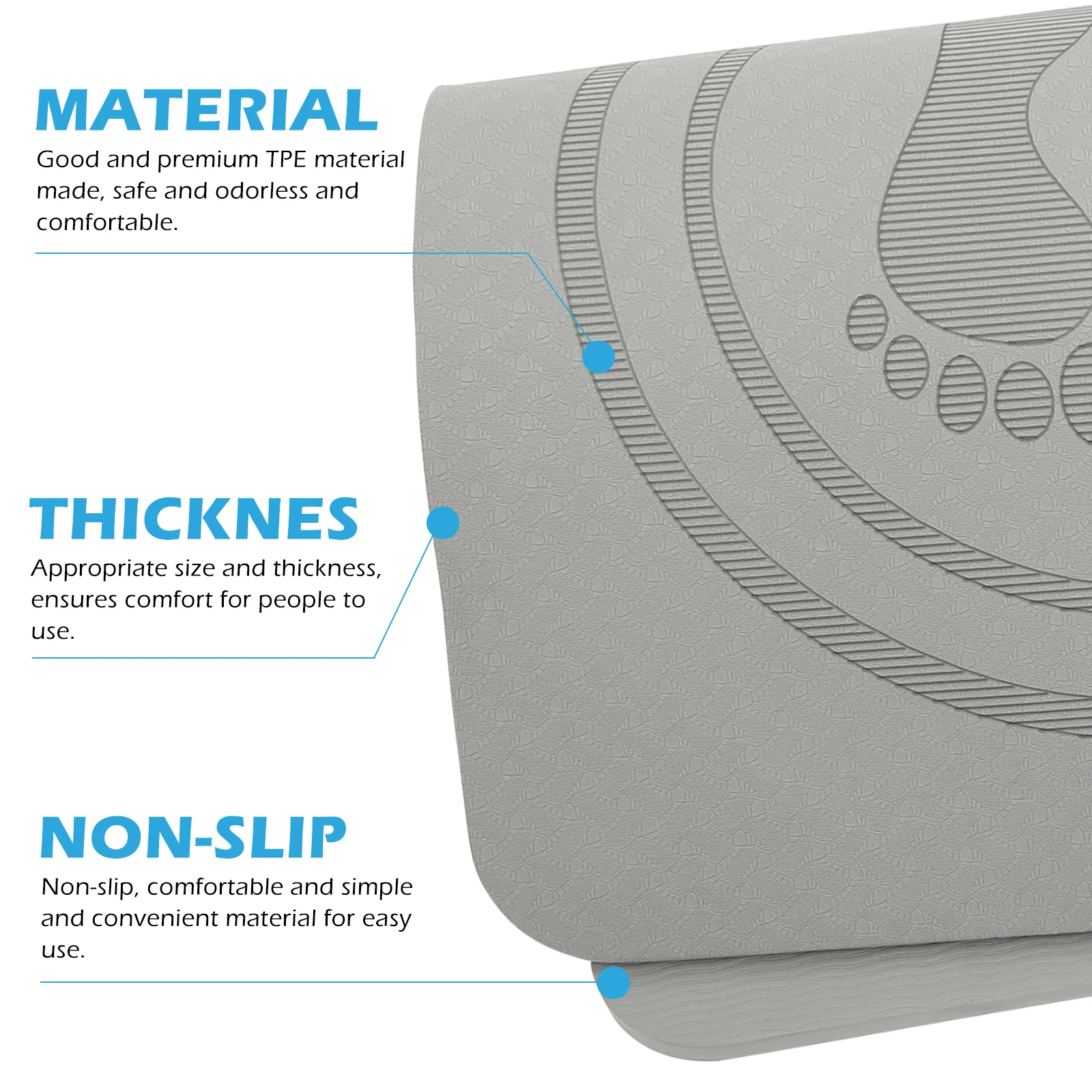 

Jump Rope Mat Safe and Comfortable Tpe Material Non-Slip Multi-Purpose Exercise Mat for Home Jump Rope