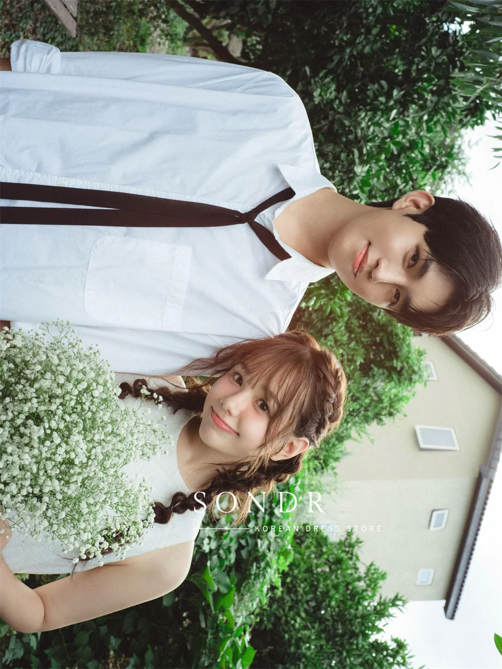 Sondr Mini Ruffled Wedding Dress Korean Short Photography Gown O-Neck Sleeveless Bridal Party Gown Customized