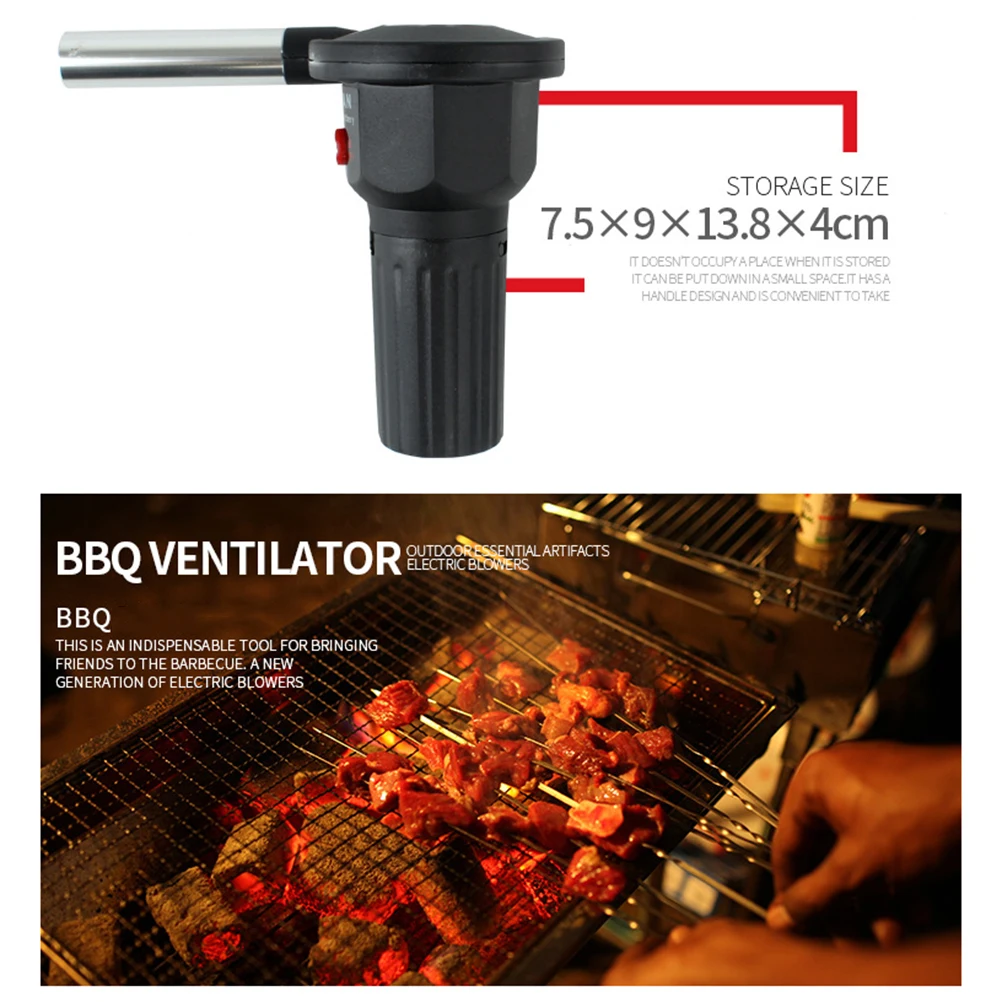 

Fire Starter Fan For Bbq Air Blower Outdoor Camping Picnic Charcoal Grill Barbecue Compact Dust Spark