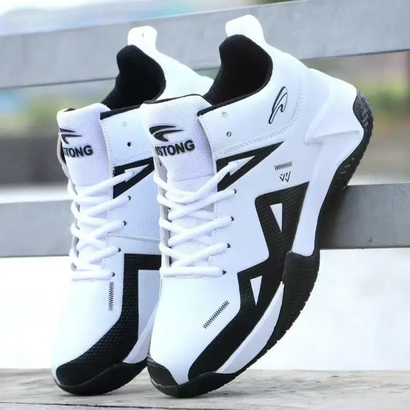 2026 High-top Basketball Shoes Men Outdoor Sneakers Men Wear Resistant Air Cushioning Baseball Shoes Male Breathable Sport Shoe