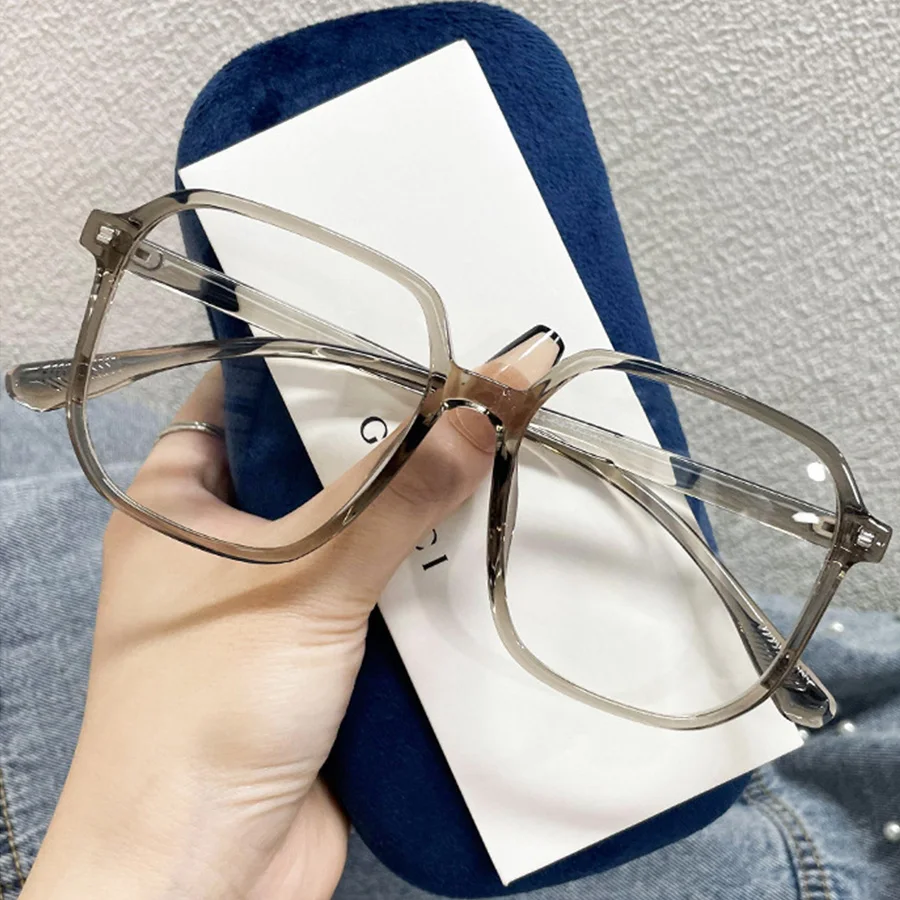 1pc New large frame individual anti-blue glasses frame men and women can match myopia frames