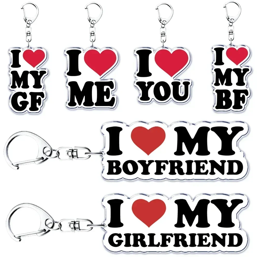 

Custom I Love Me You Letter Keychain My Fictional Boyfriend Awesome Girlfriend DIY Keyring Hot Wife Mom Dad Key Ring Bf Gf Gifts