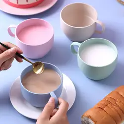 2023 Eco-friendly Wheat Milk Cup European-style Coffee Mug Wheat Straw Milk Breakfast Tea Mug Mug Simple Drinking Cup