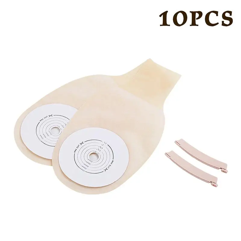 1 Set High Absorbency Odor Proof Ostomy Bags Drainable Colostomy Bag 15-60mm Hole For After Surgery Care