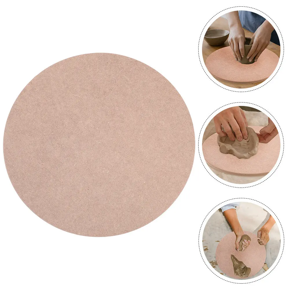 

Доска для раскатки полимерной глины из дерева, толстая, прочная, с гладкой поверхностью, для гончарного круга, сушильная пластина, вращающаяся подставка для скульптурных работ