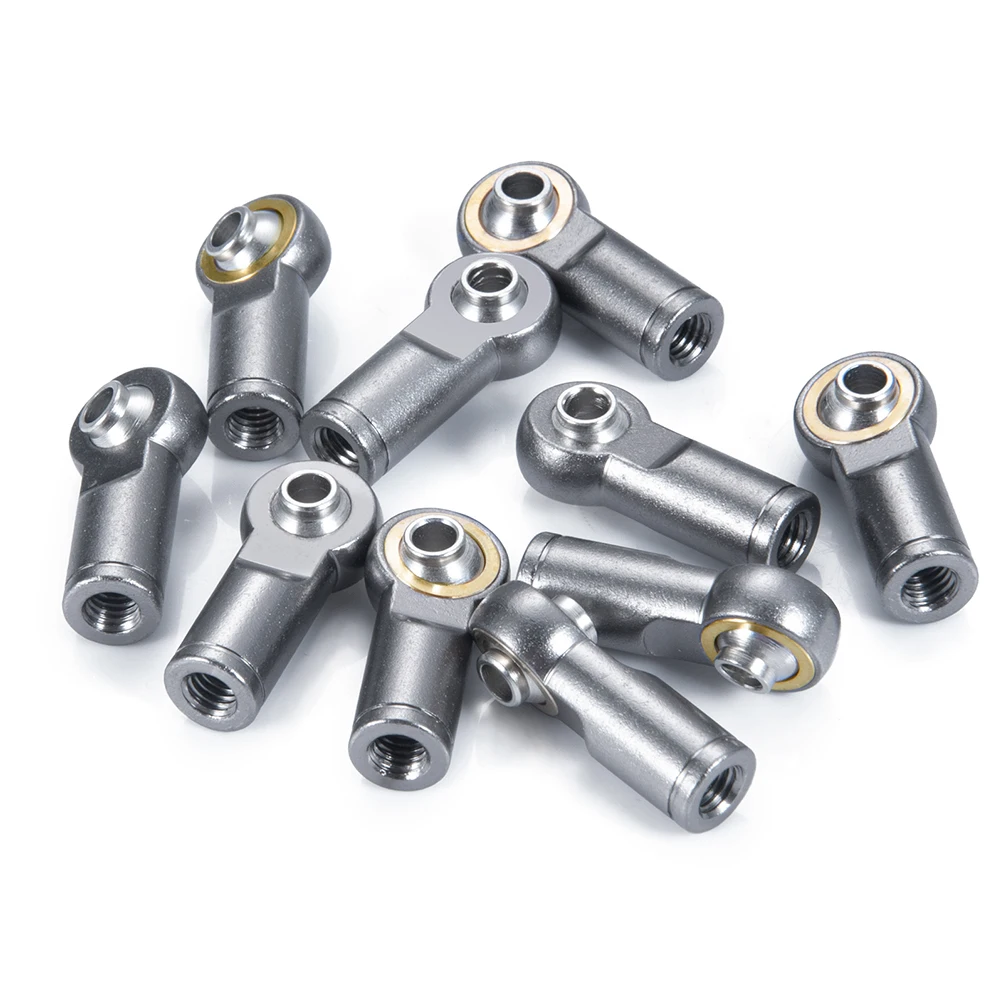 YEAHRUN 10Pcs 22mm M4 Metal Alloy Tie Rod Ball Head End Joint Counter Clock-wise Thread for Axial SCX10 1/10 RC Car Truck Model