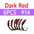 6 Piezas Talla 14 Rojo Oscuro