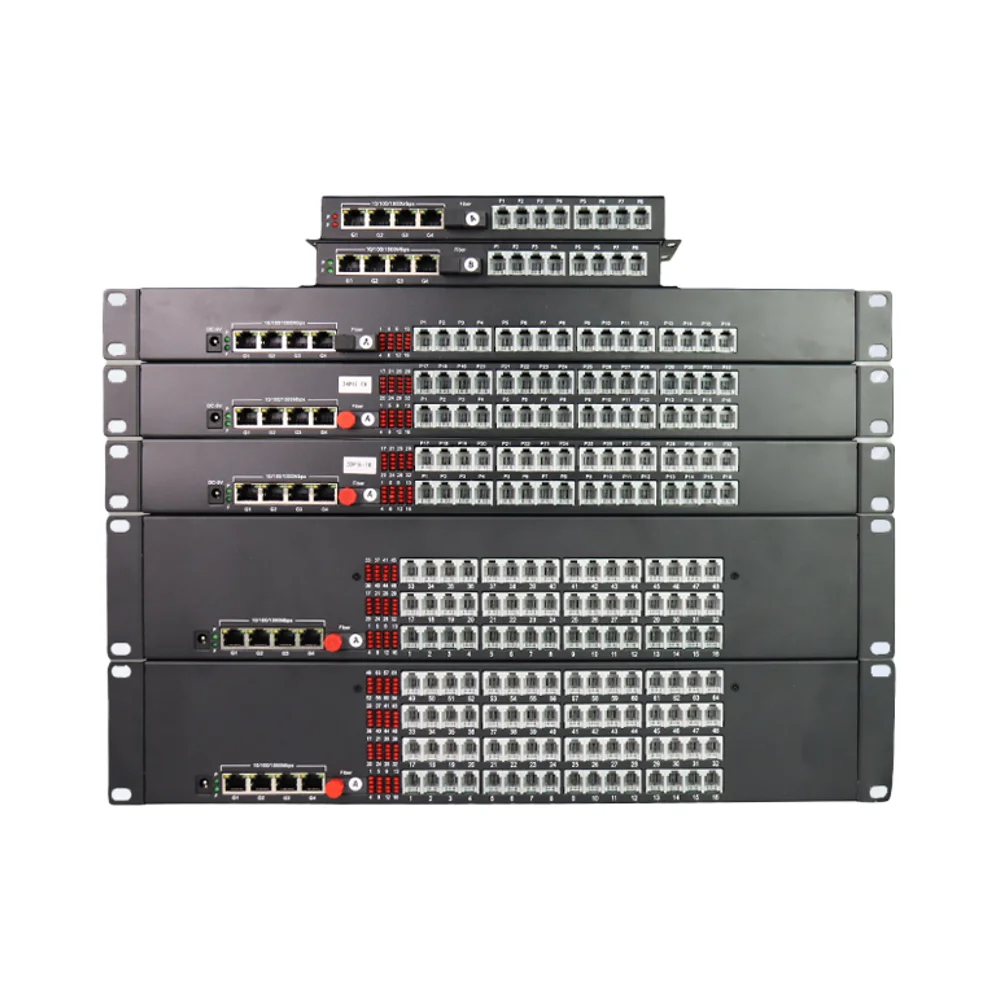hit productAtongda/OEM ATD610-1T1GE-T/R 16/24/32/48/64/72/128 Port PCM Multiplexer Fiber Optic Transceiver FC/SC Connector Singl