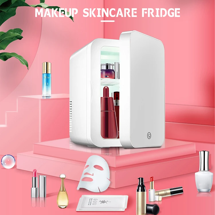 Pink Mini Skincare Fridge - Portable Cosmetic Refrigerator for Hotels & Home (4°C-12°C, Ultra-Quiet, USB Powered)