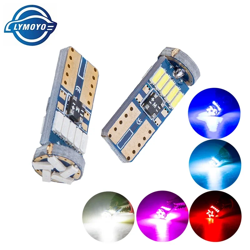 Kevanly 10pcs T10 led w5w canbus T10 15led 3014smd LED No Error 194 168 Interior Instrument reading Light bulb plate lamp DC12V