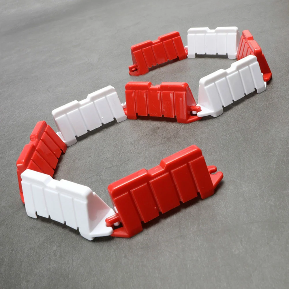 50 Pcs Drift Roadblock Mini Traffic Barrier Toy Miniature Fences Toys Barricade Accessories Tiny Blocks