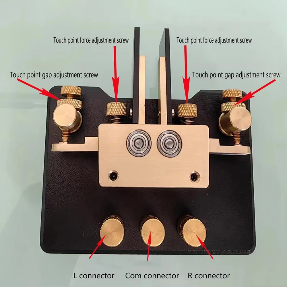 Brass Paddle Morse Key – Automatic CW Ham Radio Shortwave Radio Key