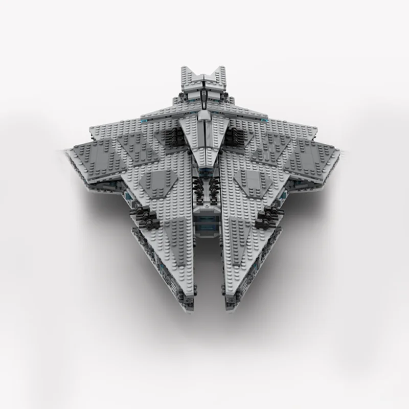 1714 elementów MOC Midi Harrower-Class Dreadnaught Sci-Fi Statek Wojenny Kosmiczny Model do Restauracji Detali DIY Klocki Zabawka Prezent