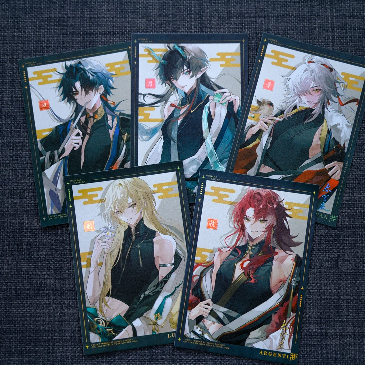 2025 Anime Honkai: Star Rail Baji Badge Laser Ticket Quicksand Golden Border Coloured Paper Instant Camera Blade Imbibitor Lunae view 5