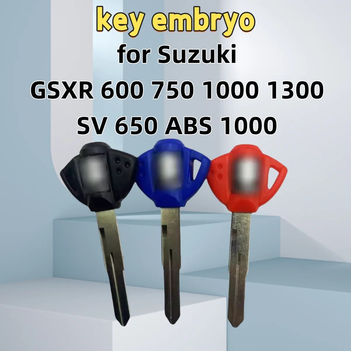 

Blank Key Motorcycle Replace Uncut Keys can be placed anti-theft chip for Suzuki GSXR 600 750 1000 1300 SV 650 ABS 1000