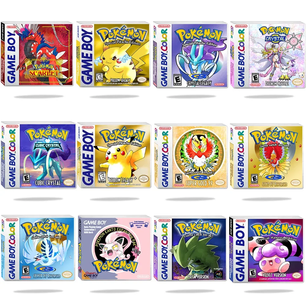 GB RTC Pokemon Clock Card GBC Game Card 8M Storage Flash Card