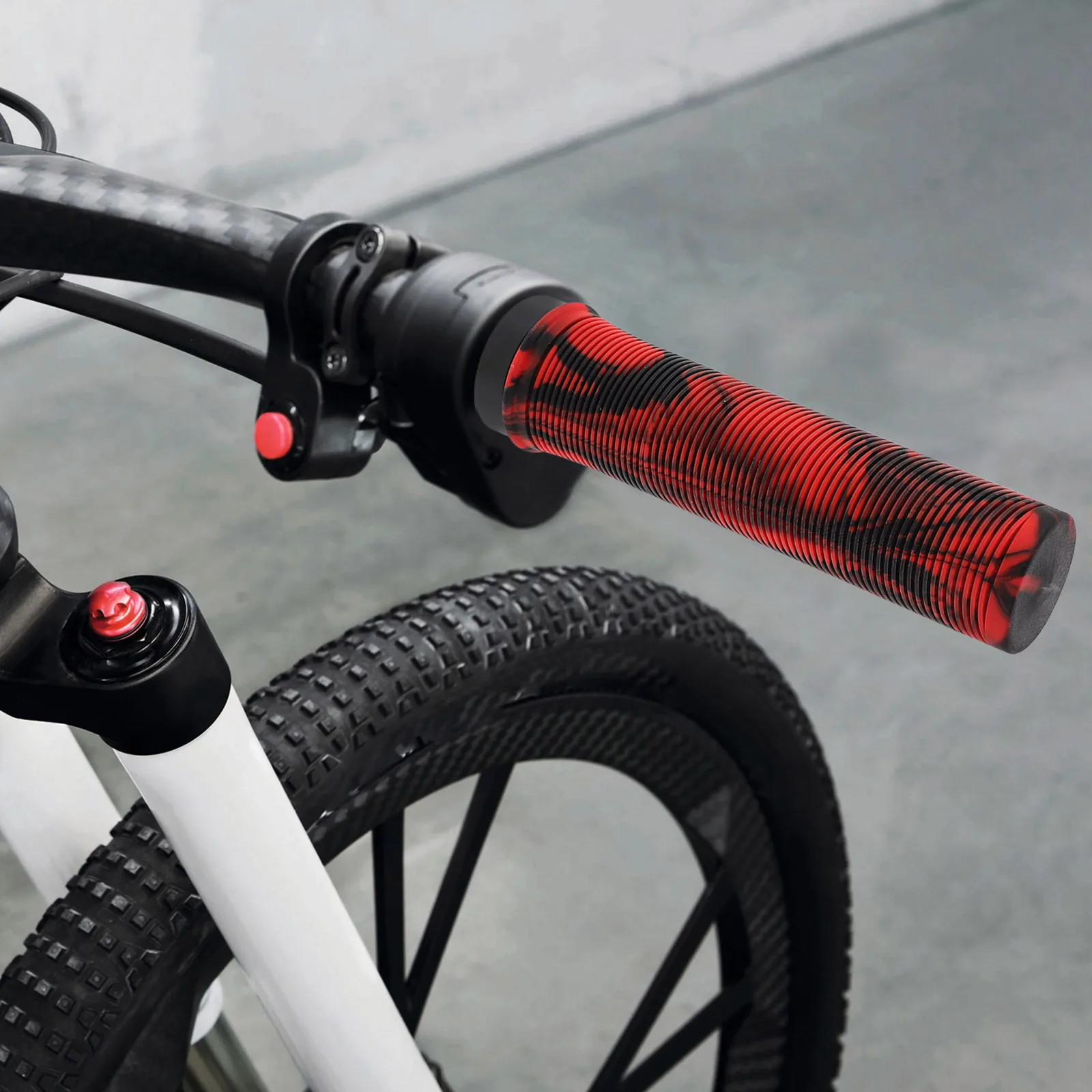 

2Pcs Bicycle Handlebar Grips Nonslip Tpr Material Locking Design Easy Installation Stylish Mountain Bike Handlebar Grips