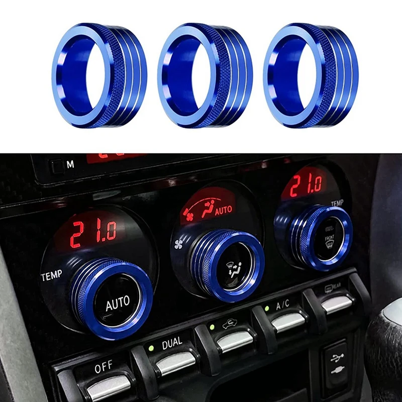 Air Conditioning AC Knob Cover for Subaru BRZ Toyota 86 GT86 2013-2020 Volume Button Switch Ring Trim Accessories