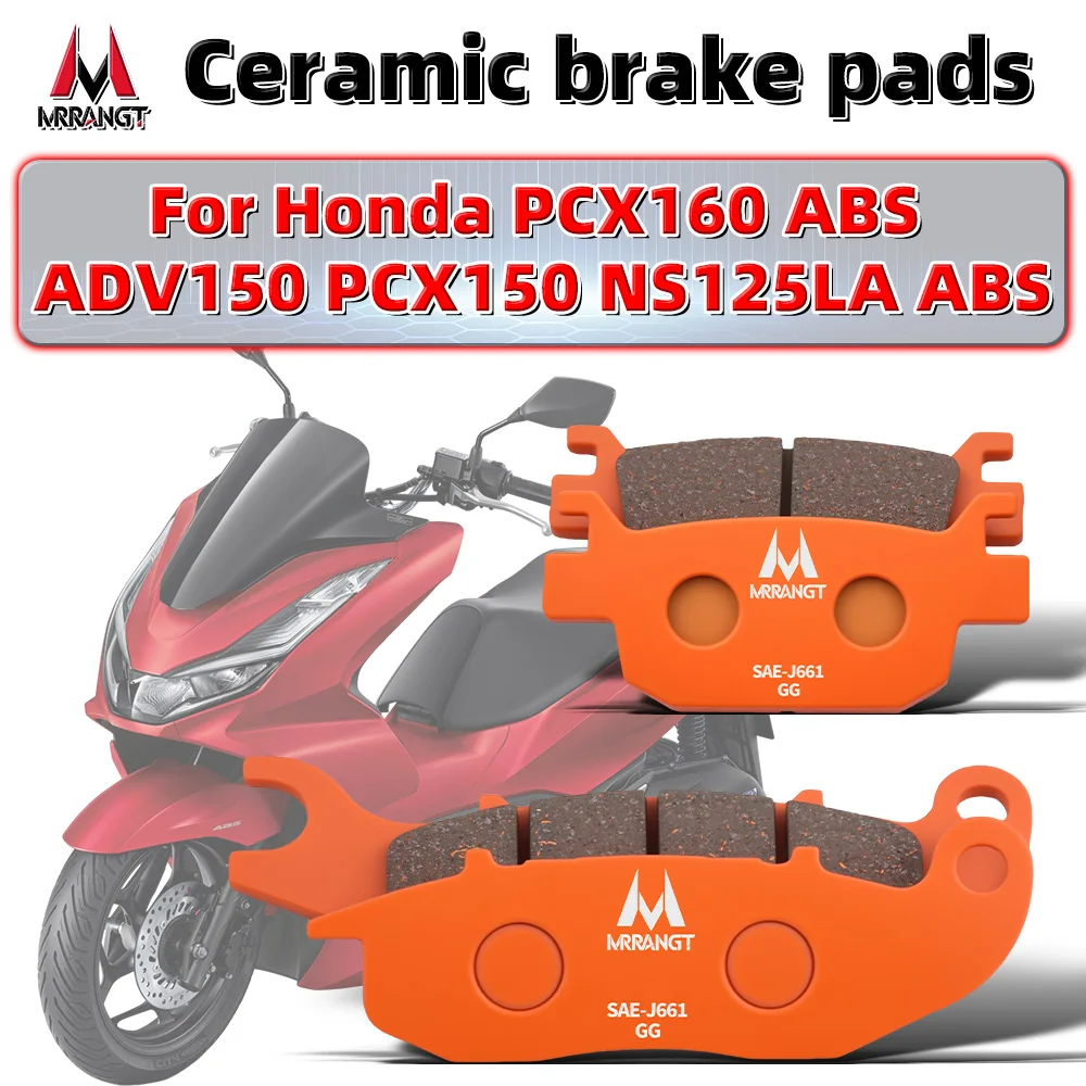 

MRRANGT Motorcycle Ceramic Brake Pads Front Rear Set Fit For Honda PCX160 ABS ADV150 NS125LA ABS and PCX150 2018 2019 2020
