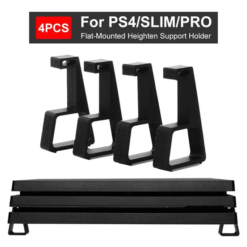 

Silicone Non-slip Design Flat-Mounted Heighten Support Holder Horizontal Stand Cooling Legs For PS4/SLIM/PRO