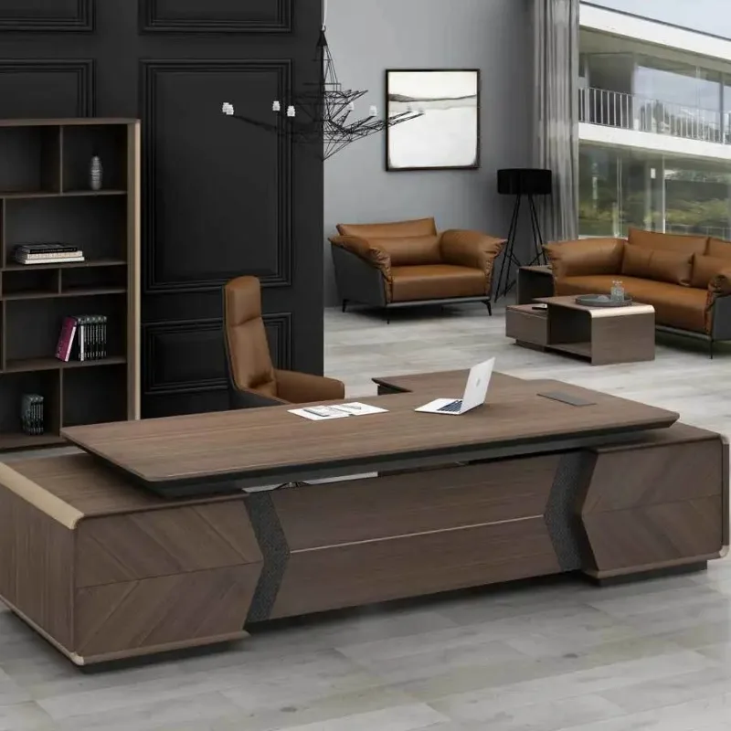 Modern Popular Modular Desk Luxury Executive Office Furniture Set Desk L Shaped Desks With Drawer