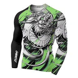 Creative Chinese Dragon 3D Print Fashion Luxury Long Sleeve T Shirt Spring Quality Men Designer Clothes Casual Streetwear Tops