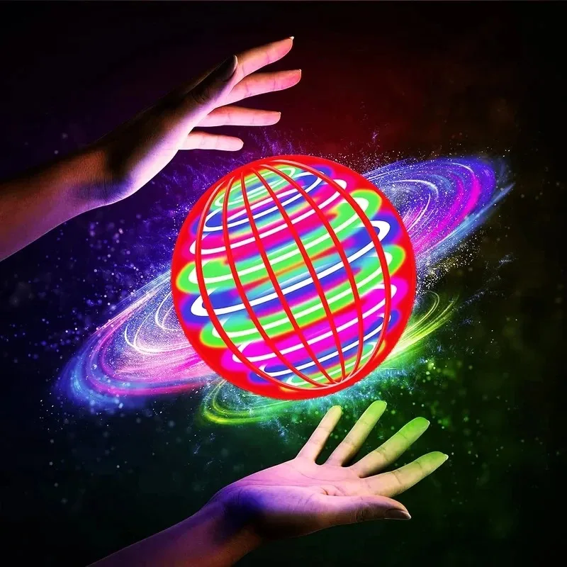 Flying Ball Suspension Color LED Automatic Boomerang Ball Black Tech Magic Ball Flying Toys Gyroscopic Anti-Gravity For Children