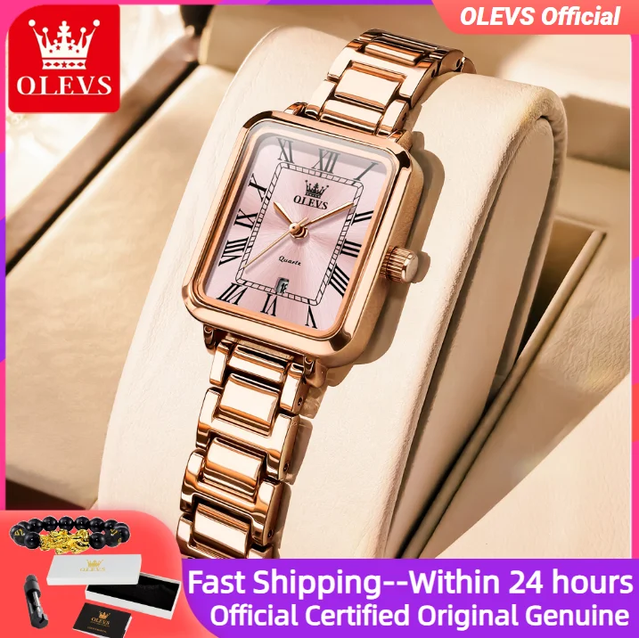

OLEVS 5641 Женские часы Водонепроницаемые элегантные роскошные часы с римским циферблатом Высококачественные женские часы из нержавеющей стали