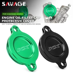 Engine Oil Filter Cover For KAWASAKI KX250X KX250F KX 250 X F KX250 2019-2024 Motorcycle Accessories Decorative Cap Protector