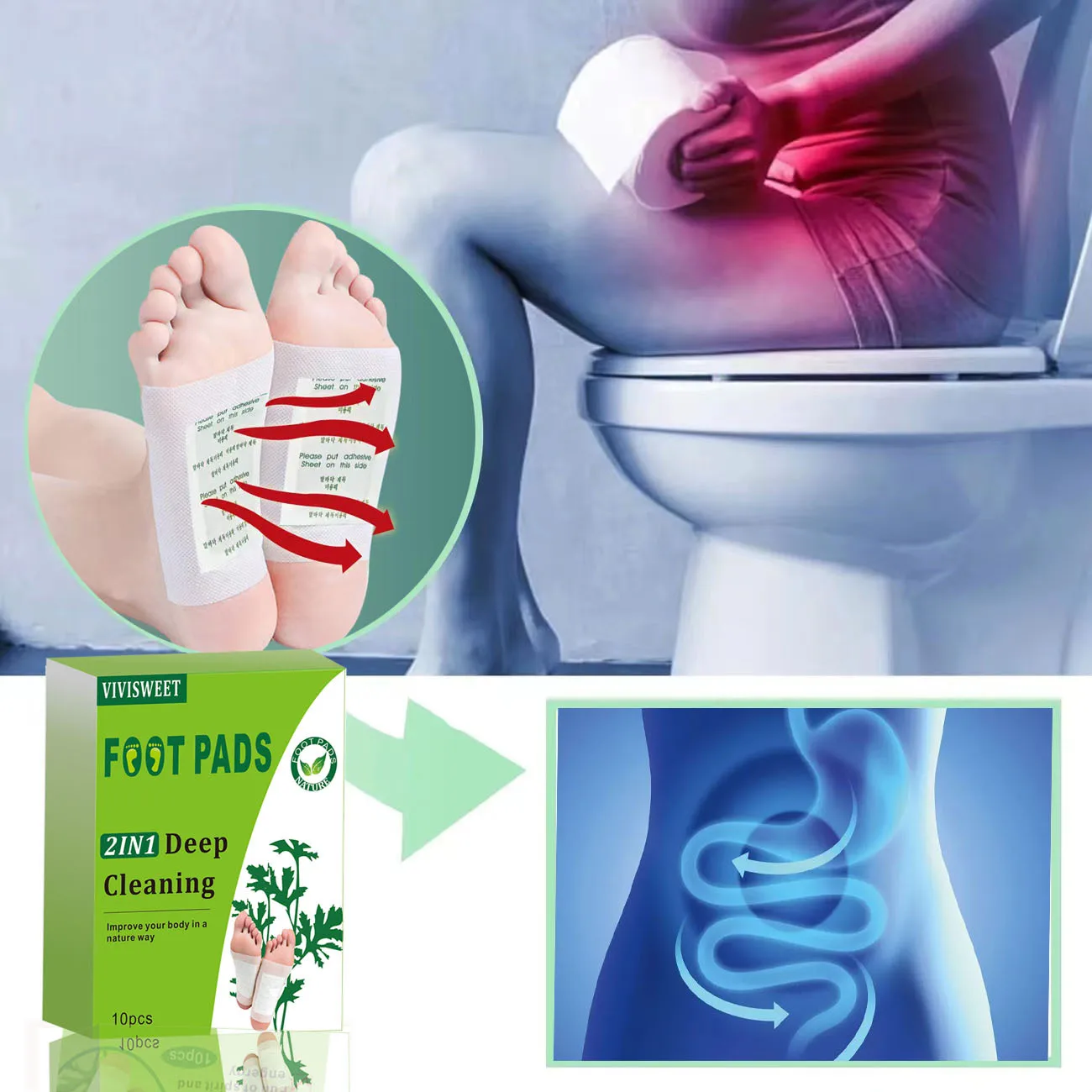 Plant Extracts Foot Massager Pads Improves Sleep Quality Relieves Stress Fatigue Safe and Easy To Use Highly Effective Foot Care