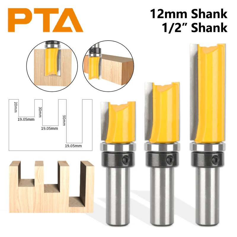 

12MM 12.7MM Shank Cove 19.05MM Pattern Router Bit Woodworking Milling Cutter for Wood Tools Face Mill End Mill