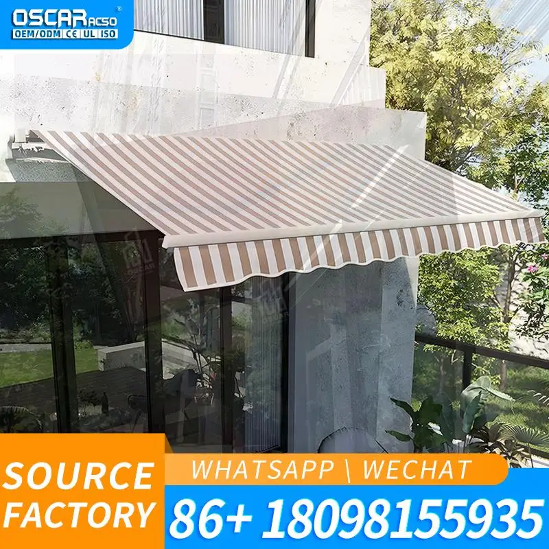 High Quality Motorized Manual Retractable Aluminum Sunshade Outdoor Patio Canopy Shelter Retractable Awning