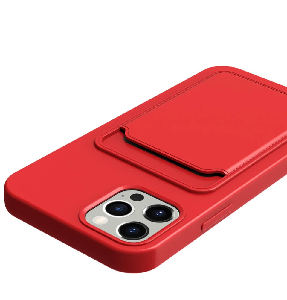 Handy hülle für iPhone 16 Pro Max Hülle iPhone 12 Mini TPU gefrostete weiche Schutzhülle iPhone 14 Karten tasche 15 plus – Detail 6