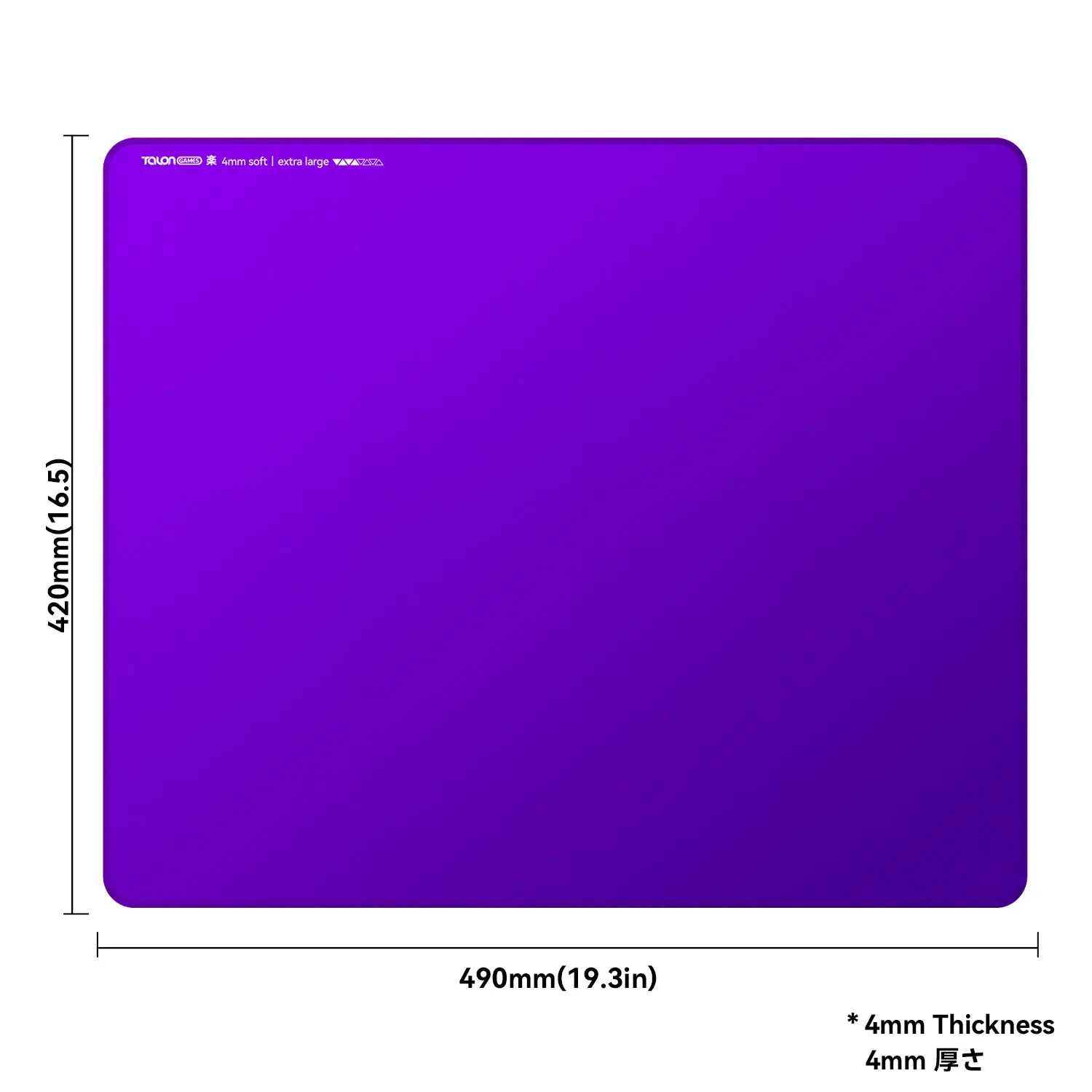 TALONGAMES ESports Gaming Mouse Pad Crossed Fabric Surface Anti Slip Function Rubber Base L Size Purple Game MousePad