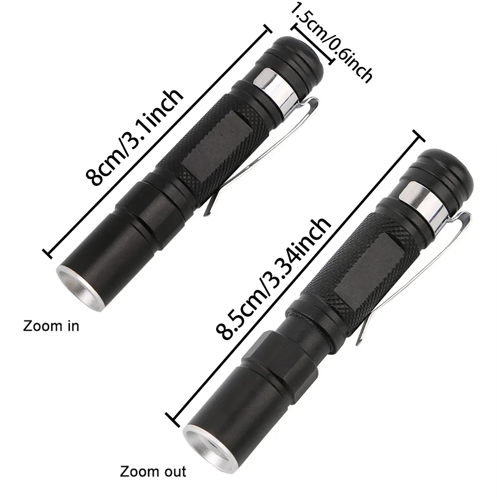 Mini LED Flashlight Emergency Light Ultra Bright Torch Small Torch Tactical Flashlights Pocket Flashlight Pen Light AAA