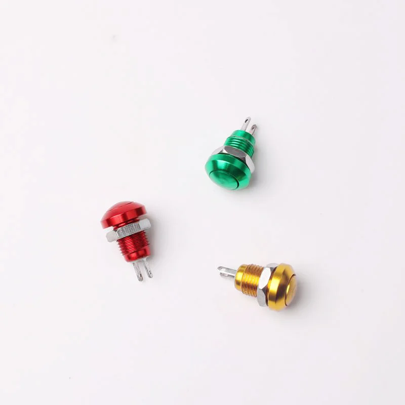 5pcs 8mm Waterproof Oxidation Momentary Push Button Switch Self-resetting Welding Pin Small Spherical