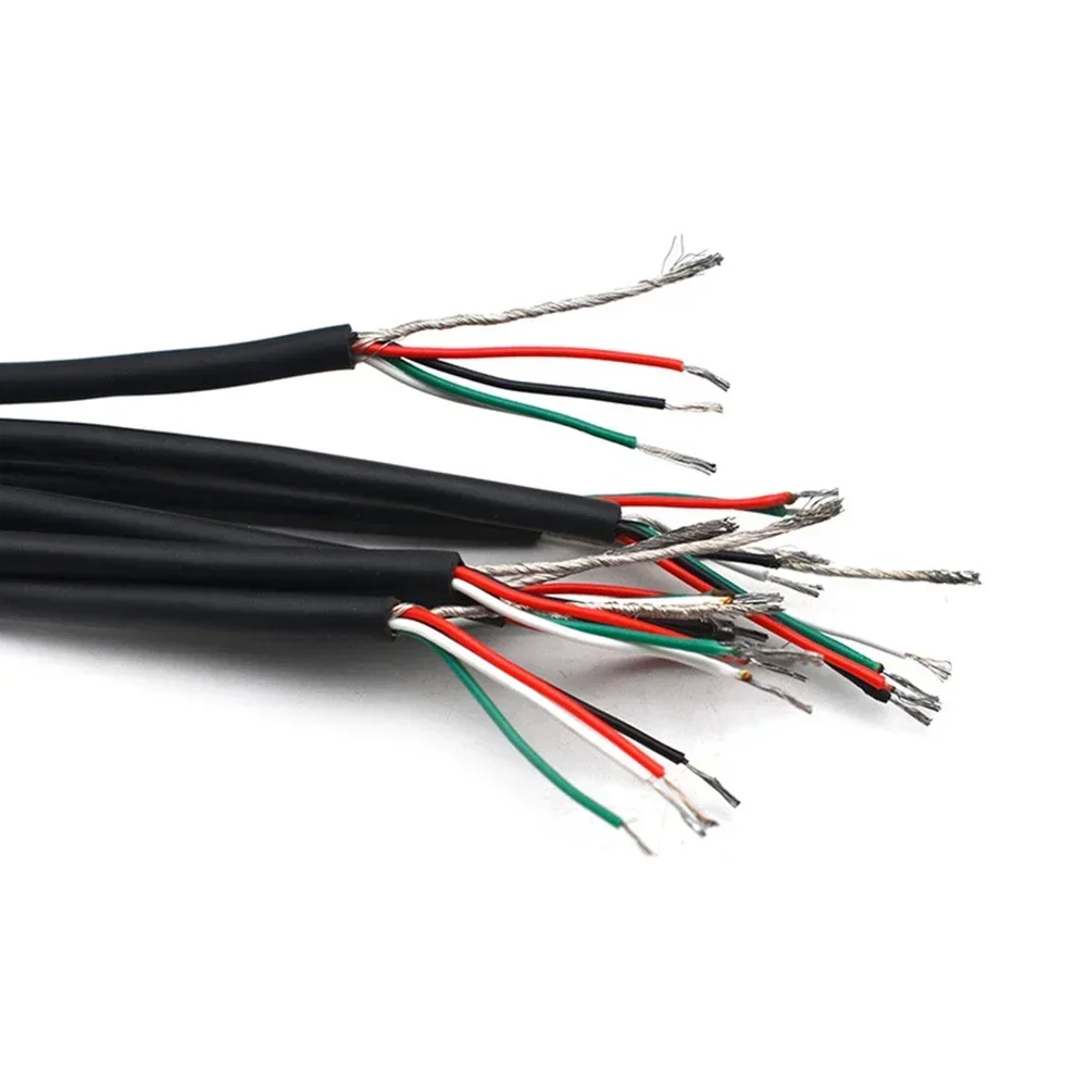1pc Guitar Shielded Wire 4 Conductor Pickup Hookup Wire Shielded Guitar Pickup Cable Circuit Hookup Guitars Basses Parts