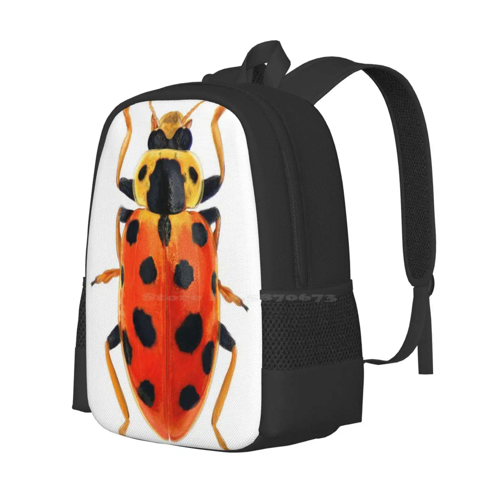 Orange Beetle Hot Sale Schoolbag Backpack Fashion Bags Beetle Bug Insect Creepy Crawly Creature Animal Entomology Science